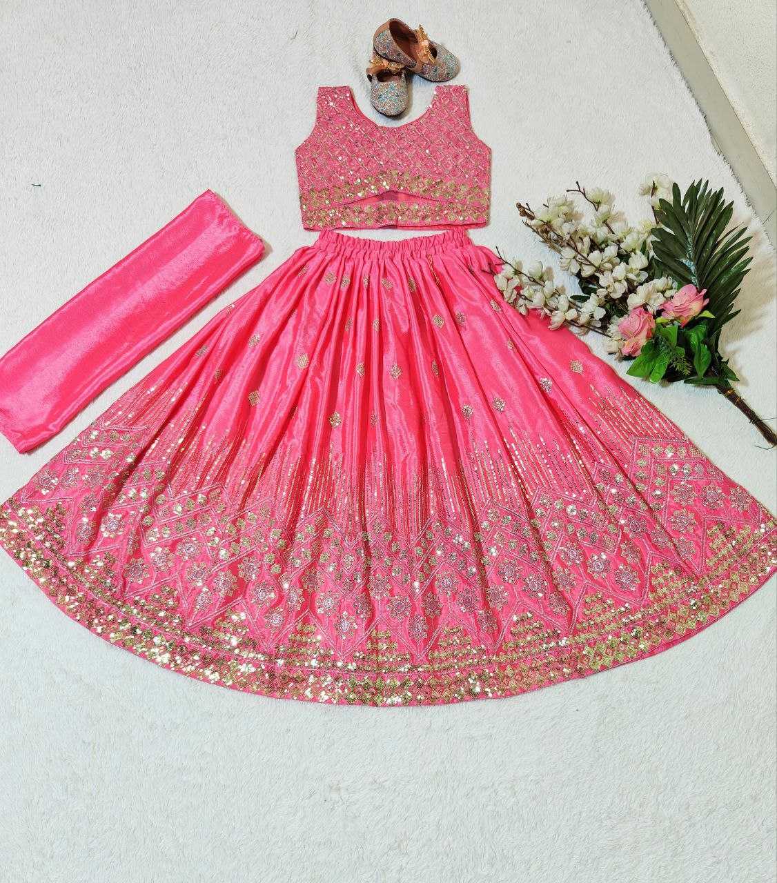 YNF CHINON SILK KESH168 MNT33 KIDS WEAR WHOLESALE KIDS LEHENGA KIDS TRADITIONAL OUTFITS KIDS LEHENGA CHOLI KIDS FESTIVE WEAR KIDS WEDDING OUTFITS MANUFACTURER