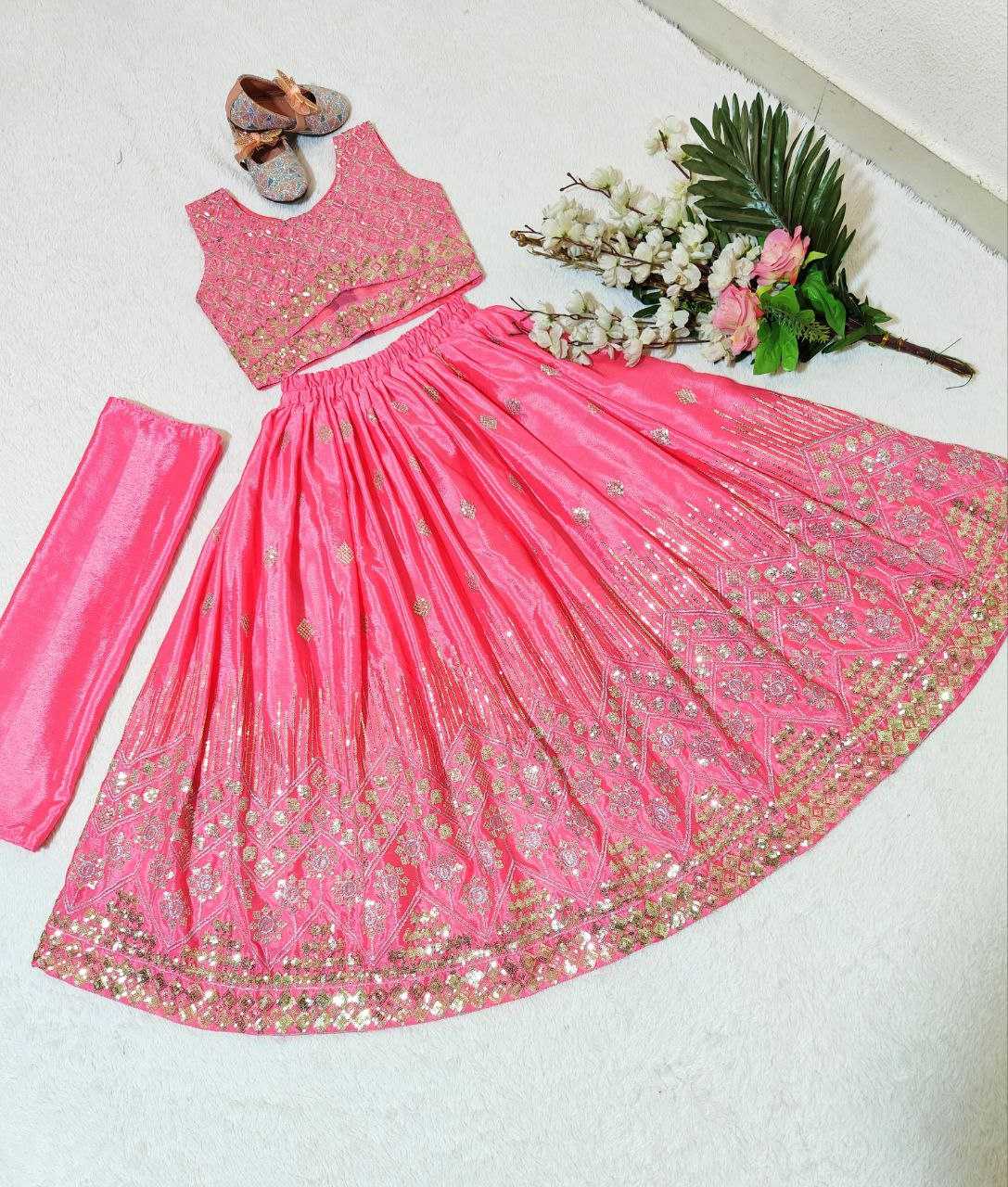 YNF CHINON SILK KESH168 MNT33 KIDS WEAR WHOLESALE KIDS LEHENGA KIDS TRADITIONAL OUTFITS KIDS LEHENGA CHOLI KIDS FESTIVE WEAR KIDS WEDDING OUTFITS MANUFACTURER