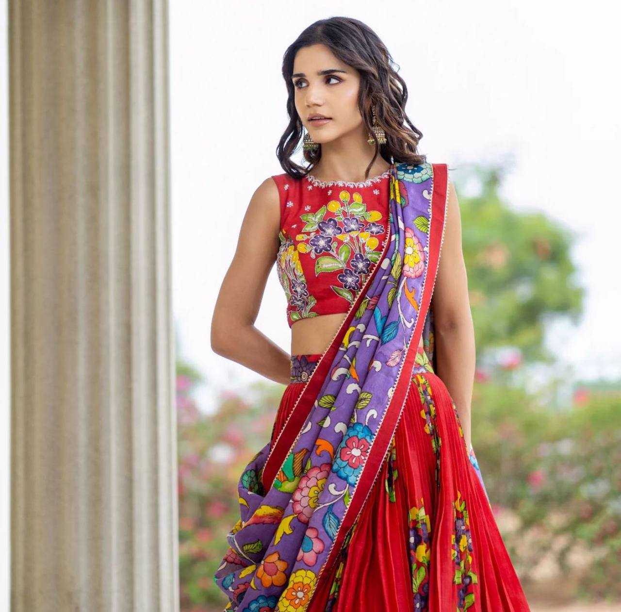 YNF COTTON KESH119 439 LEHENGAS WHOLESALE PRINTED KALAMKARI TRADITONAL LEHENGAS MANUFACTURER