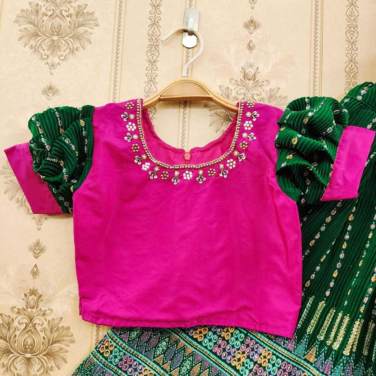 YNF CRUSH SILK RIN115 REF47 KIDS WEAR WHOLESALE KIDS LEHENGAS MANUFACTURER