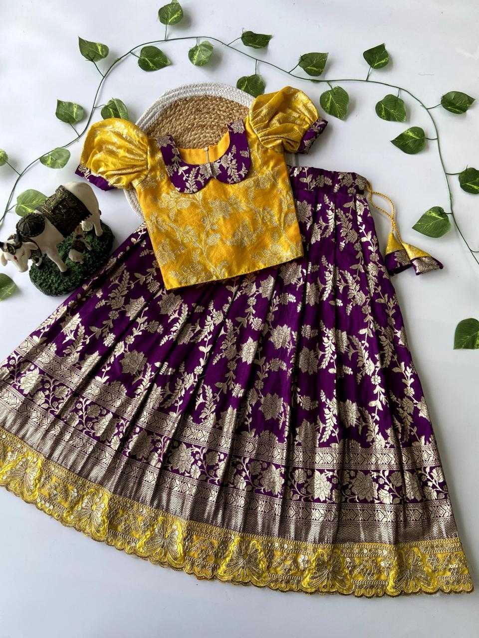 YNF DOLA SILK RIN192 8041 KIDS LEHENGAS WHOLESALE KIDS LEHENGAS MANUFACTURER