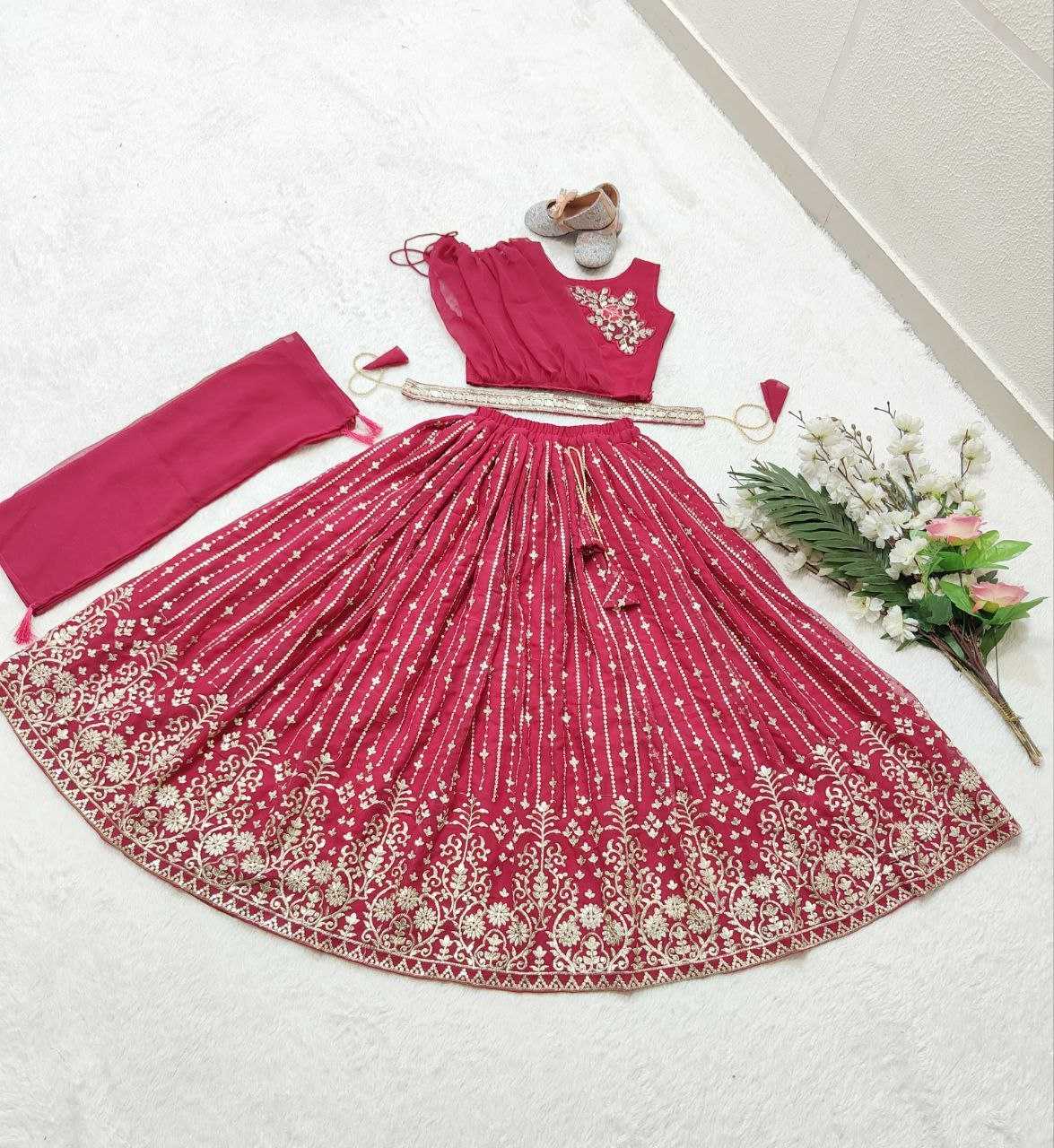 YNF FAUX GEORGETTE KESH168 MNT27 KIDS WEAE WHOLESALE  KIDS LEHENGA KIDS ETHNIC WEAR KIDS TRADITIONAL OUTFITS KIDS FESTIVE WEAR KIDS WEDDING OUTFITS MANUFACTURER