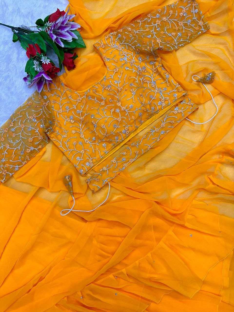 YNF GEORGETTE KESH176 123 MOTHER & DAUGHTER COMBO WHOLESALE LEHENGA SAREES MANUFACTURER