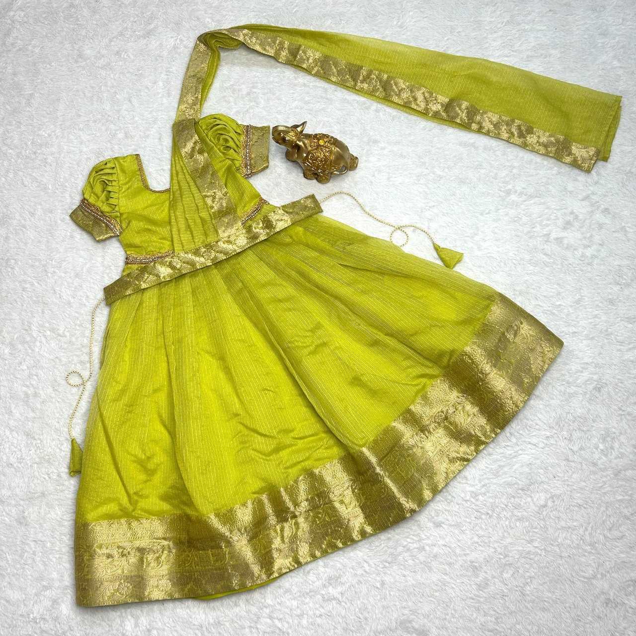 YNF KOTA CHECKS KESH109 RRKT18 KIDS WEAR WHOLESALE KIDS GOWNS MANUFACTURER