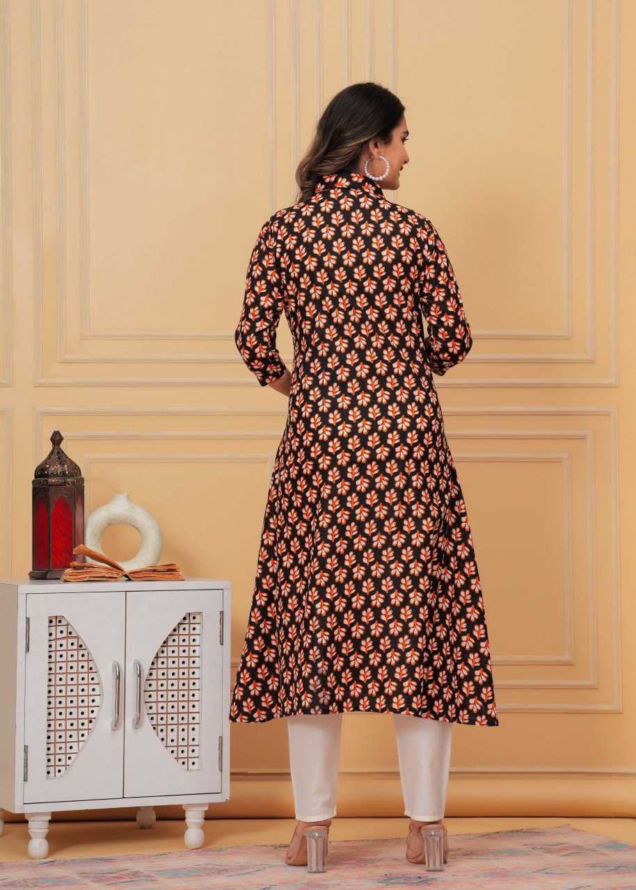 YNF PURE COTTON RIN131 015 KURTIS WHOLESALE LONG PRINTED COTTON KURTIS WITH BOTTOM FANCY KURTIS MANUFACTURER