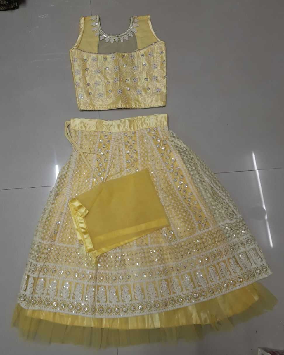 YNF SOFT NET RIN131 1612 KIDS WEAR WHOLESALE KIDS LEHENGAS MANUFACTURER