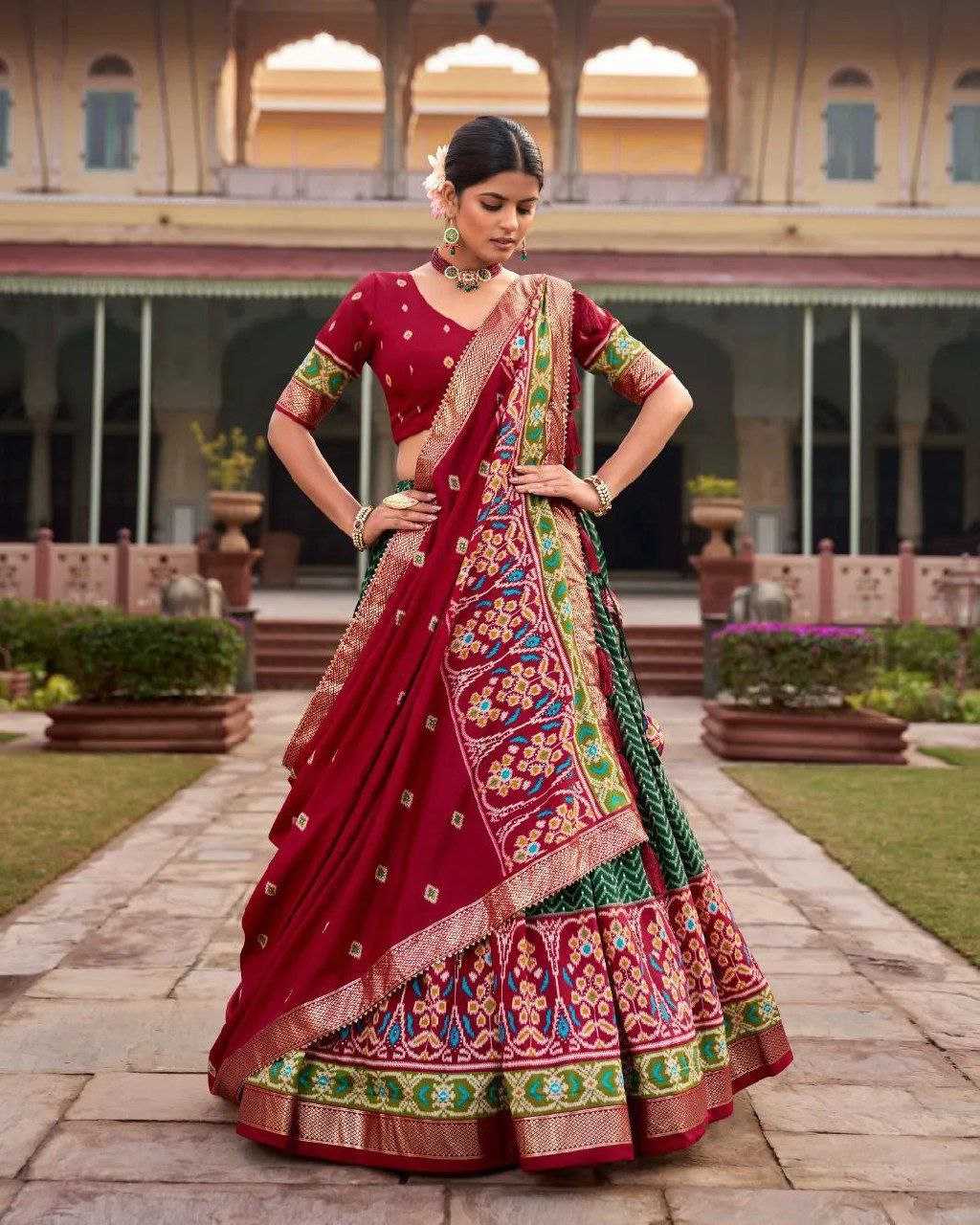 YNF TUSSAR SILK KESH187 LERIYA 2 LEHENGAS WHOLESALE TRADITIONAL SILK PRINTED LEHENGAS MANUFACTURER