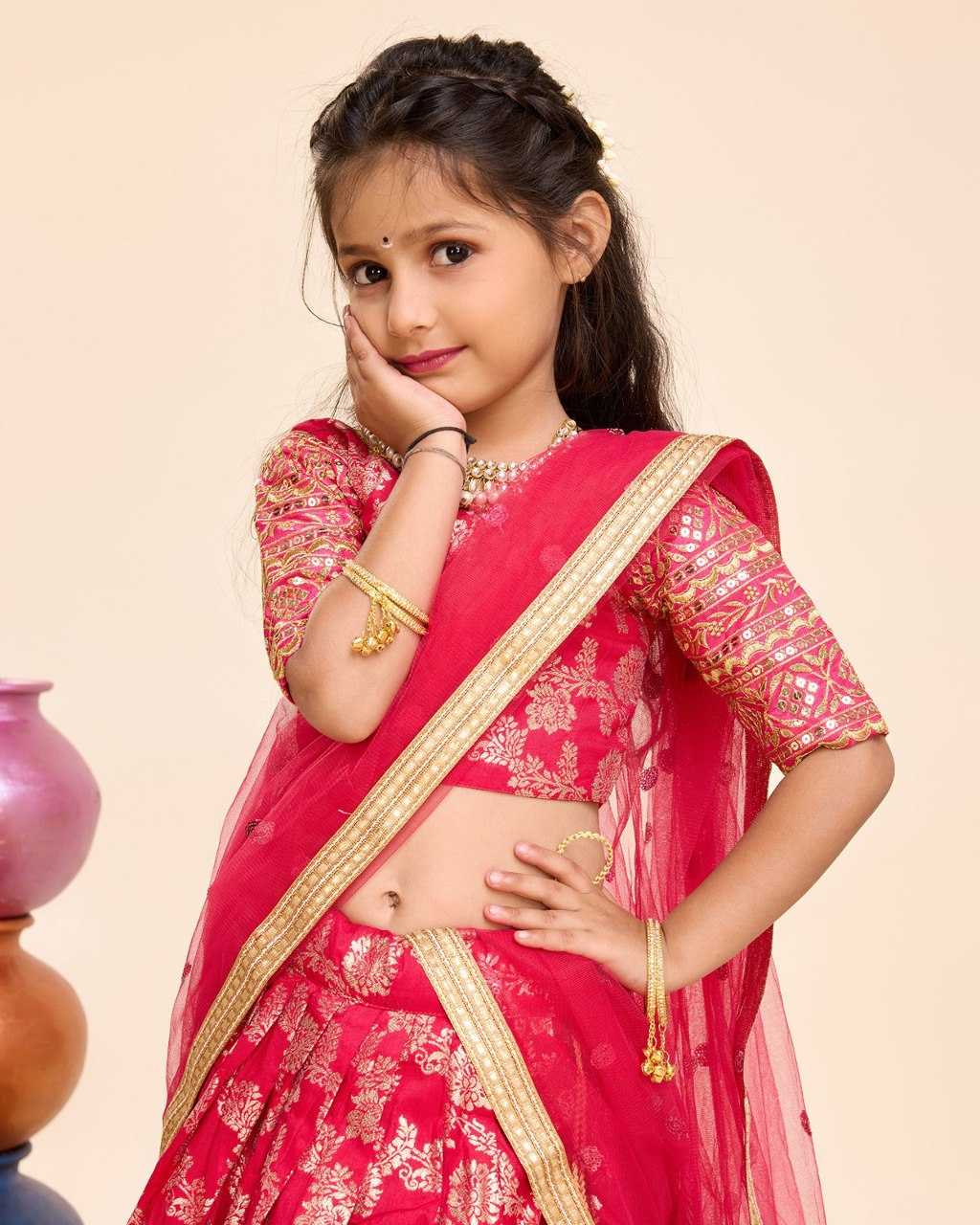 YNF VISCOSE KESH109 RRKT27 KIDS WEAR WHOLESALE KIDS LEHENGAS MANUFACTURER