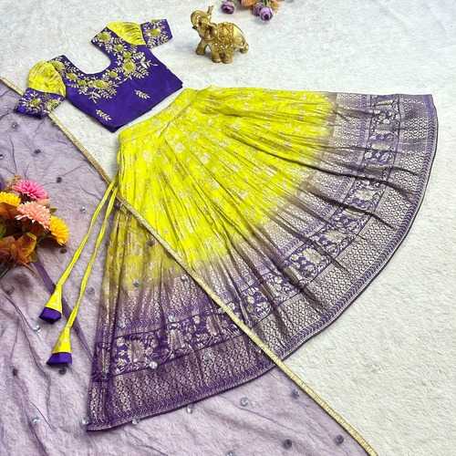 YNF VISCOSE KESH109 RRKT37 KIDS WEAR WHOLESALE KIDS LEHENGAS MANUFACTURER