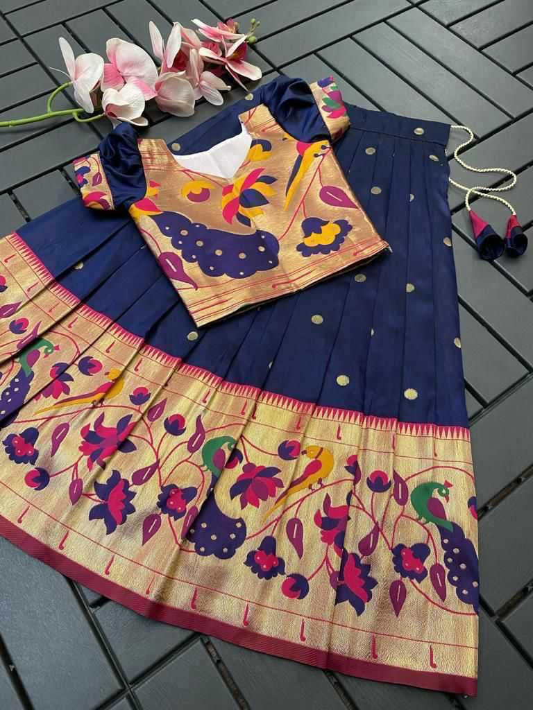 YNF ZARI SILK RIN192 7903 KIDS WEAR WHOLESALE KIDS LEHENGAS MANUFACTURER