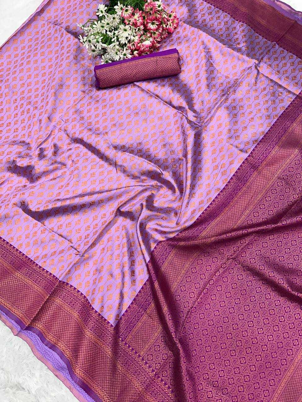 YNF BANARASI SOFT SILK RIN179 668 SILK SAREES WHOLESALE BANARASI SILK KERALA KASAVU ZARI BORDER SILK SAREES MANUFACTURER - Deevit International