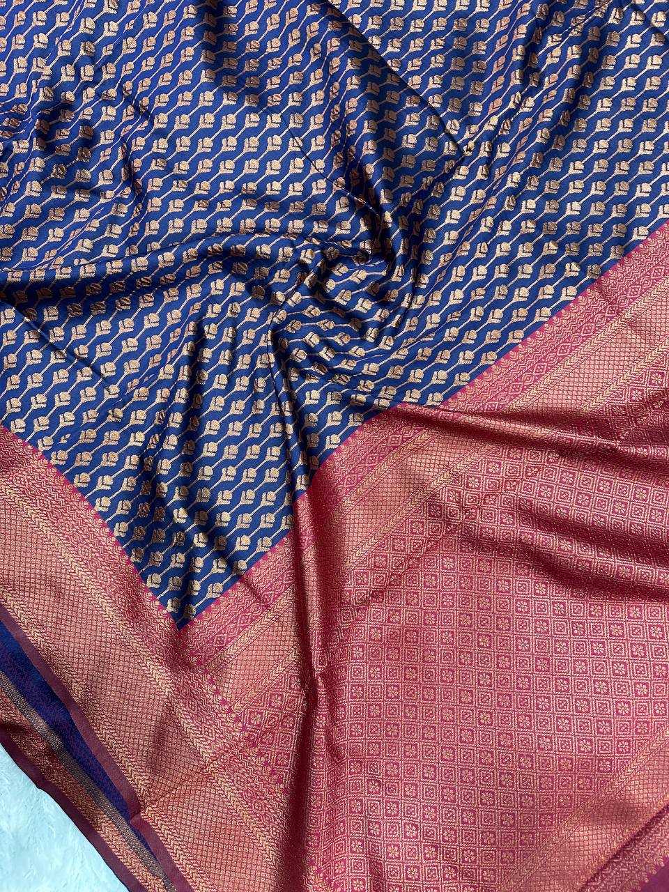 YNF BANARASI SOFT SILK RIN179 668 SILK SAREES WHOLESALE BANARASI SILK KERALA KASAVU ZARI BORDER SILK SAREES MANUFACTURER - Deevit International