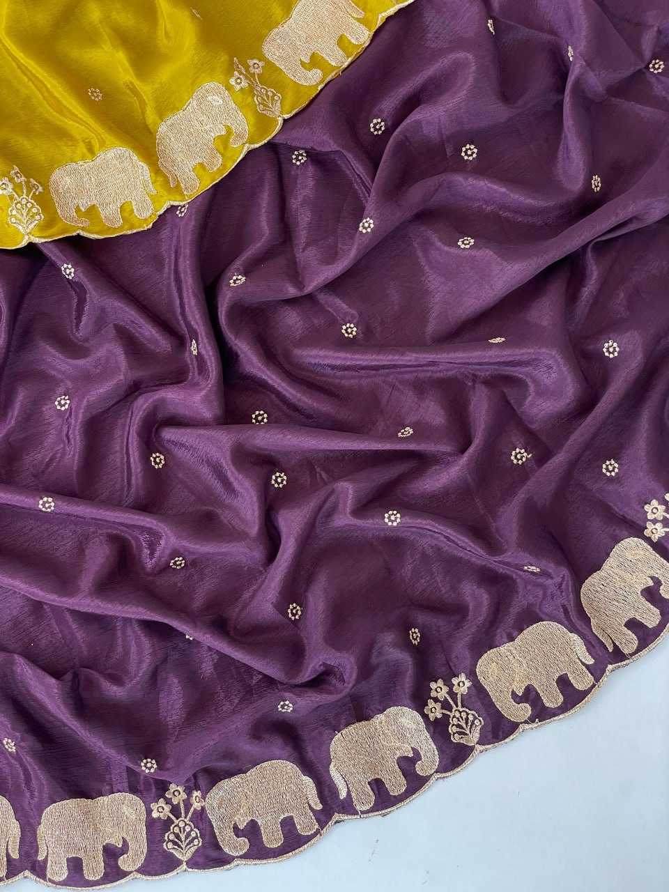 YNF CEEPE SILK RIN186 RVV46 SAREES WHOLESALE CREPE SILK DESIGNER SILK EMBROIDERED SILK SAREES MANUFACTURER