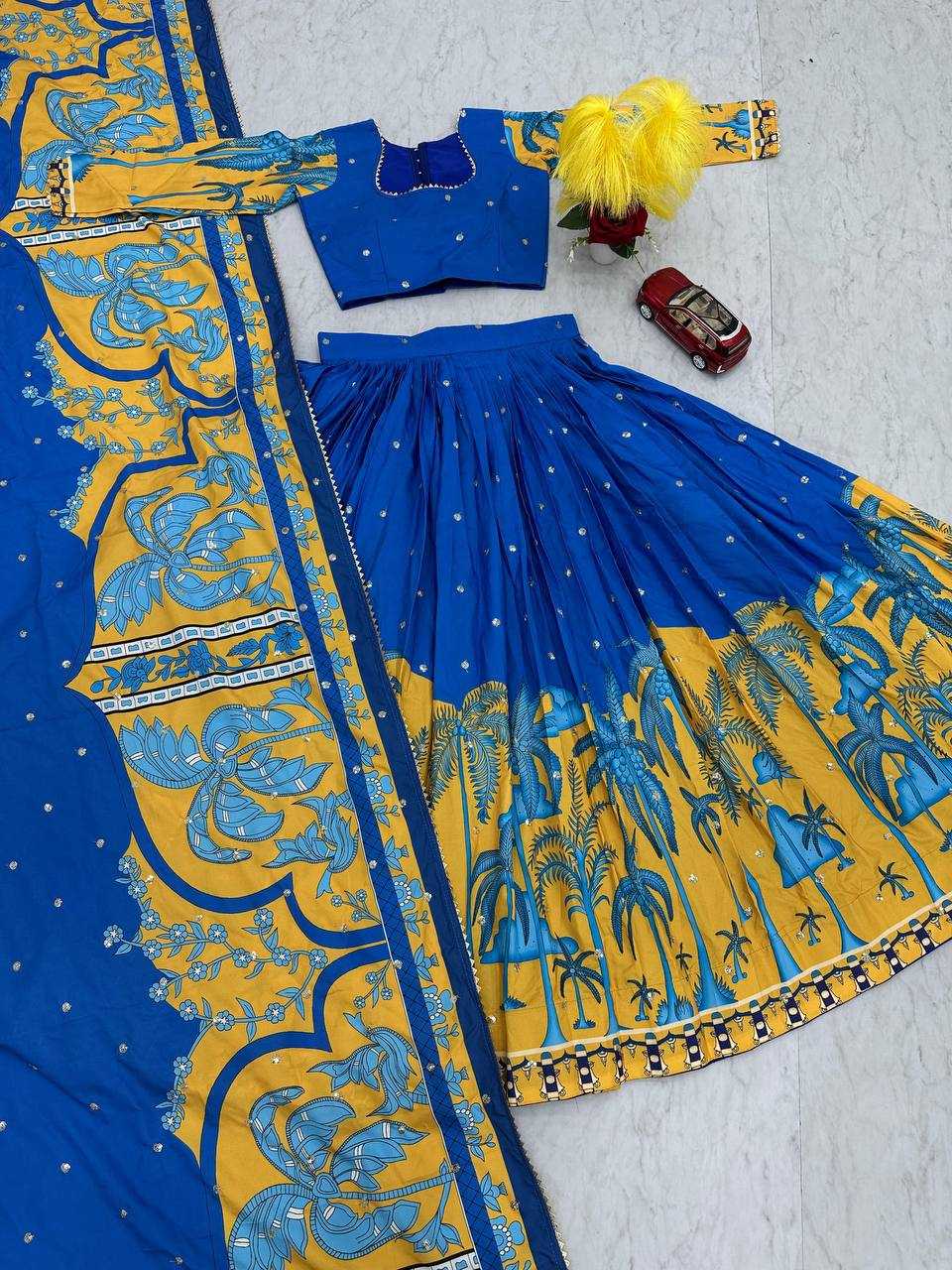 YNF CHENT CREP KESH119 456 LEHENGAS WHOLESALE KALAMKARI PRINTED LEHENGA WITH BLOUSE LEHENGA WITH DUPATTA MANUFACTURER