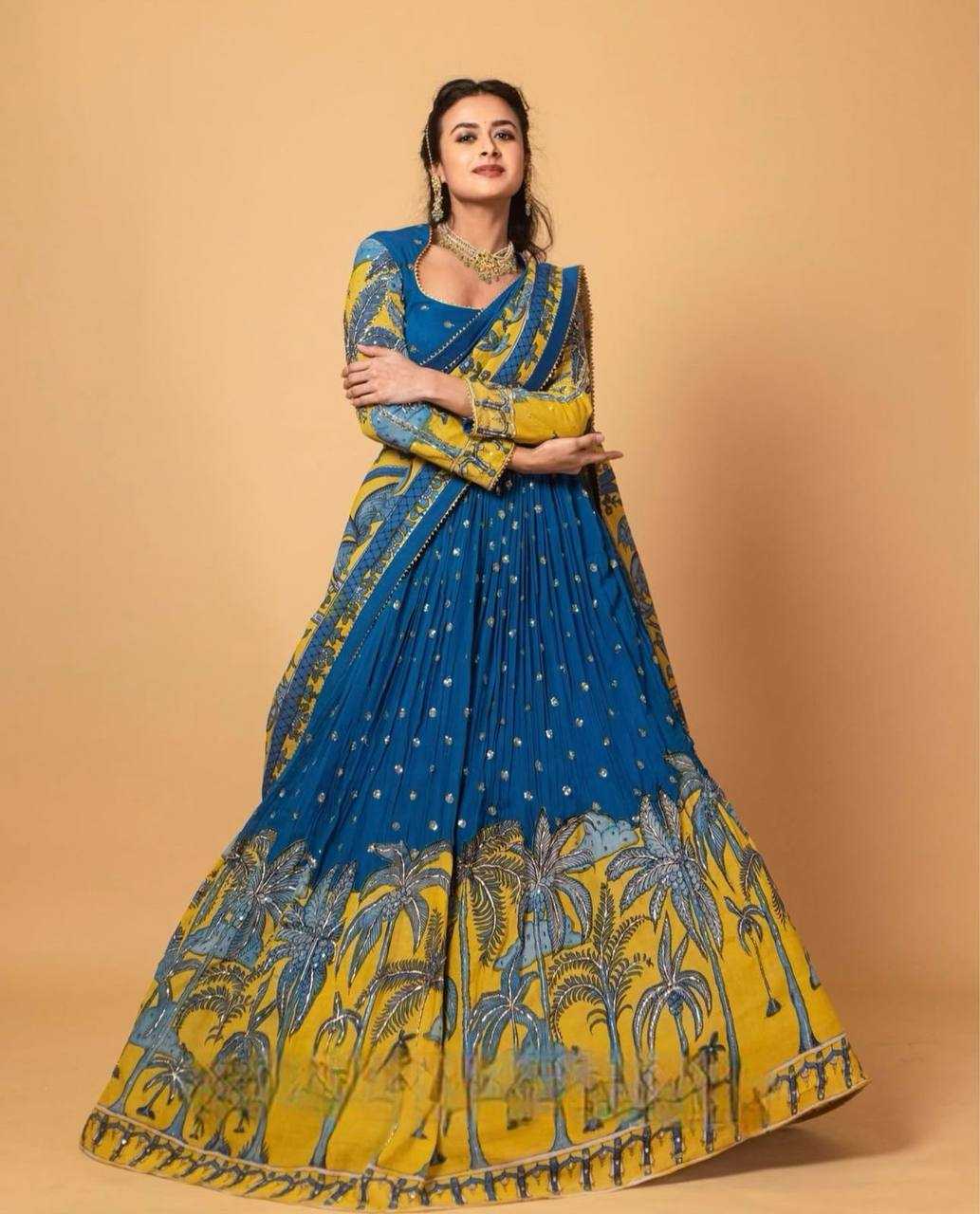 YNF CHENT CREP KESH119 456 LEHENGAS WHOLESALE KALAMKARI PRINTED LEHENGA WITH BLOUSE LEHENGA WITH DUPATTA MANUFACTURER