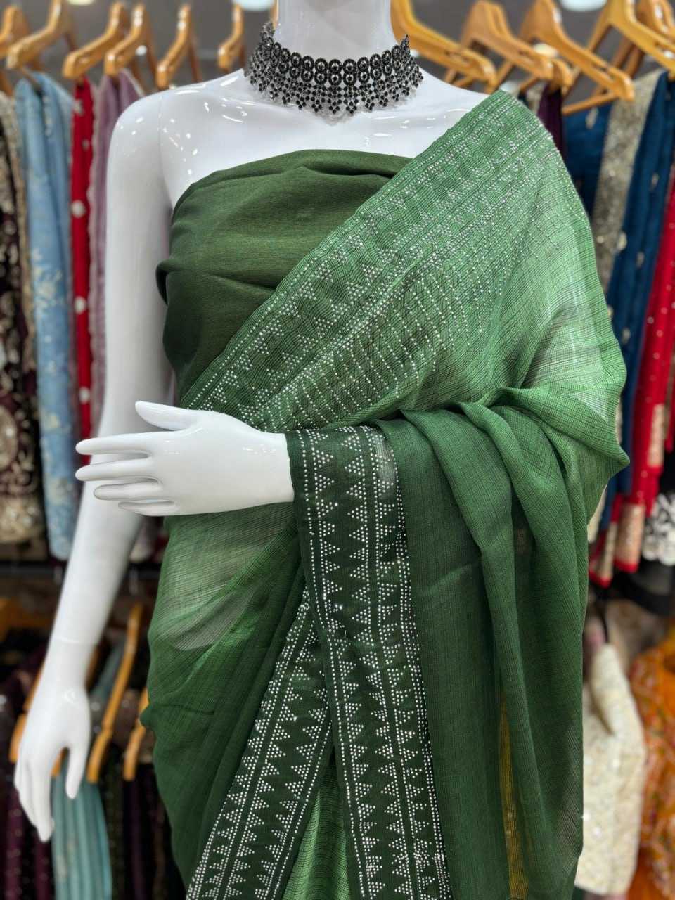 YNF CHIFFON SILK KESH114 2487 SAREES WHOLESALE DESIGNER FANCY WEDDING PARTY WEAR SAREES MANUFACTURER - Deevit International