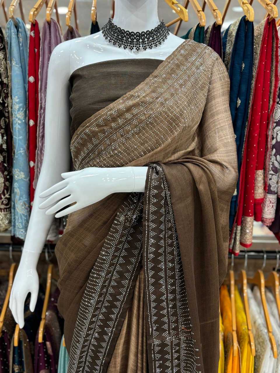 YNF CHIFFON SILK KESH114 2487 SAREES WHOLESALE DESIGNER FANCY WEDDING PARTY WEAR SAREES MANUFACTURER - Deevit International