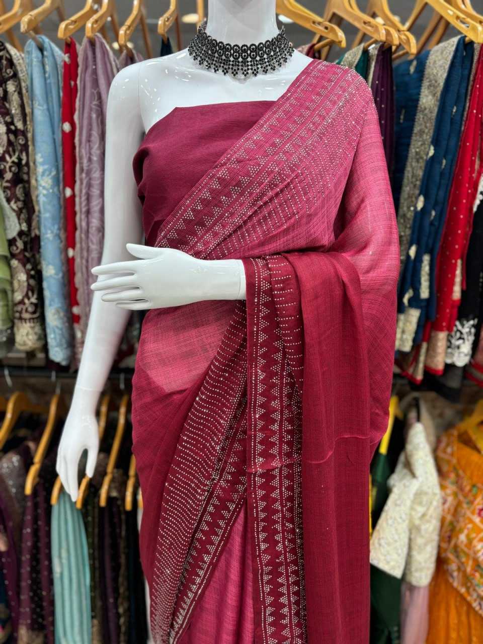 YNF CHIFFON SILK KESH114 2487 SAREES WHOLESALE DESIGNER FANCY WEDDING PARTY WEAR SAREES MANUFACTURER - Deevit International