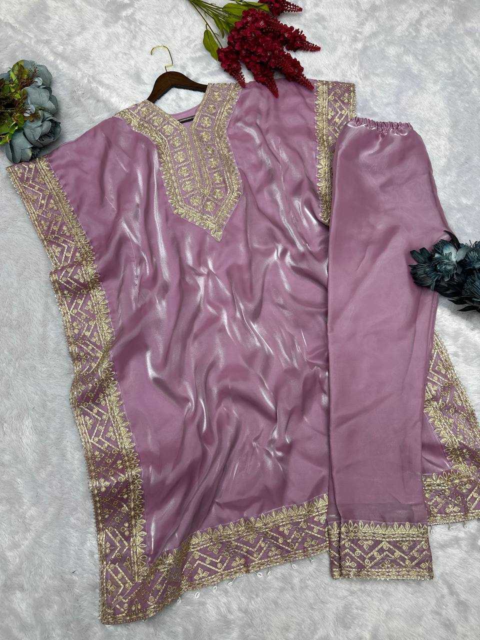 YNF CHINON SILK KESH228 565 KURTIS WHOLESALE EMBROIDERED KAFTAN SILK KURTIS MANUFACTURER - Deevit International