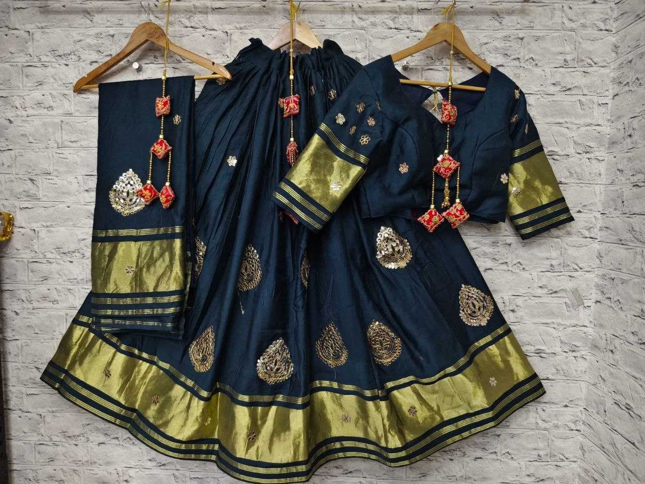 YNF GAJJI SILK KESH179 AHB104 LEHENGAS WHOLESALE BLUE TRADITIONAL SILK LEHENGAS MANUFACTURE