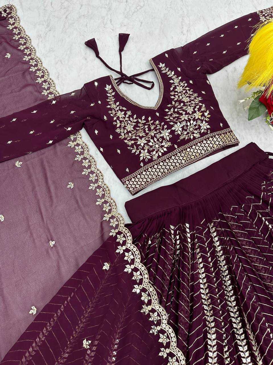 YNF GEORGETTE KESH119 020 LEHENGAS WHOLESALE WEDDING SEQUINS FANCY LEHENGAS MANUFACTURER