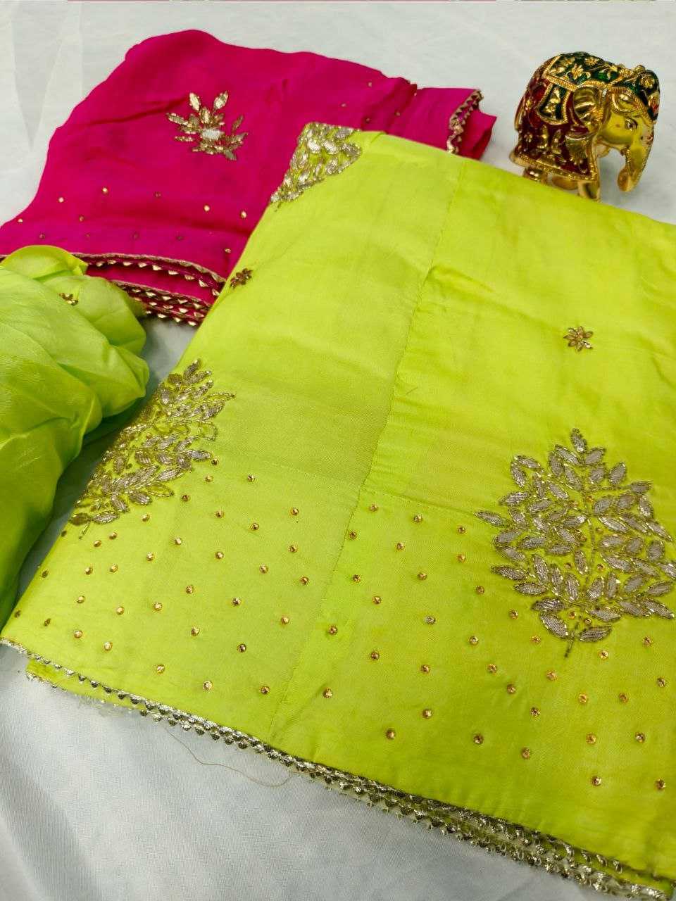 YNF PURE SILK KESH179 AHB90 LEHENGAS WHOLESALE TRADITIONAL LEHENGA SILK LEHENGA RAJAWADA GOTA PATTI LEHENGA MANUFACTURER