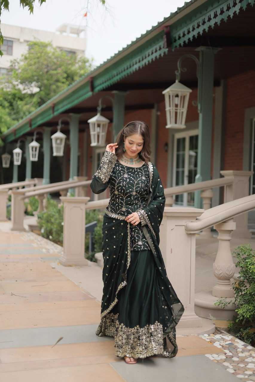 YNF RANGOLI SILK KESH215 1132 SUITS & DRESSES WHOLESALE EMBROIDERY LADIES SILK PALAZZO SUITS MANUFACTURE - Deevit International