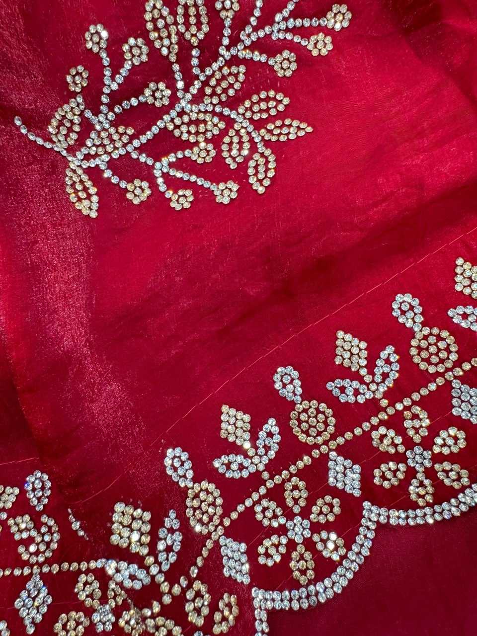 YNF SATIN KESH114 ANTRA-2 SAREES WHOLESALE CURTWORK RED SATIN SAREES MANUFACTURER - Deevit International