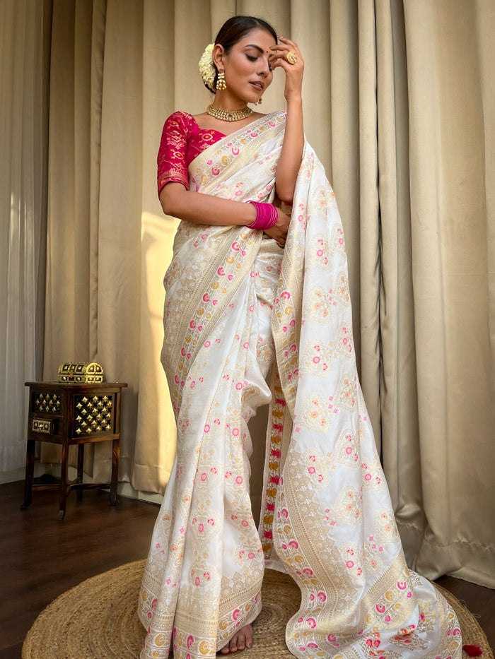 YNF SOFT SILK RIN132 157 SILK SAREES WHOLESALE BANARASI SILK SOFT SILK PURE ZARI SILK SAREE FOR WEDDINGS SAREES MANUFACTURER - Deevit International