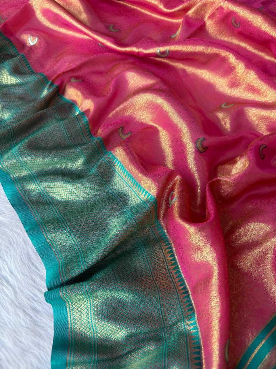 YNF TISSUE SILK RIN186 RVV41 SAREES WHOLESALE TISSUE SILK BUTTA ZARI BORDER SAREES MANUFACTURER