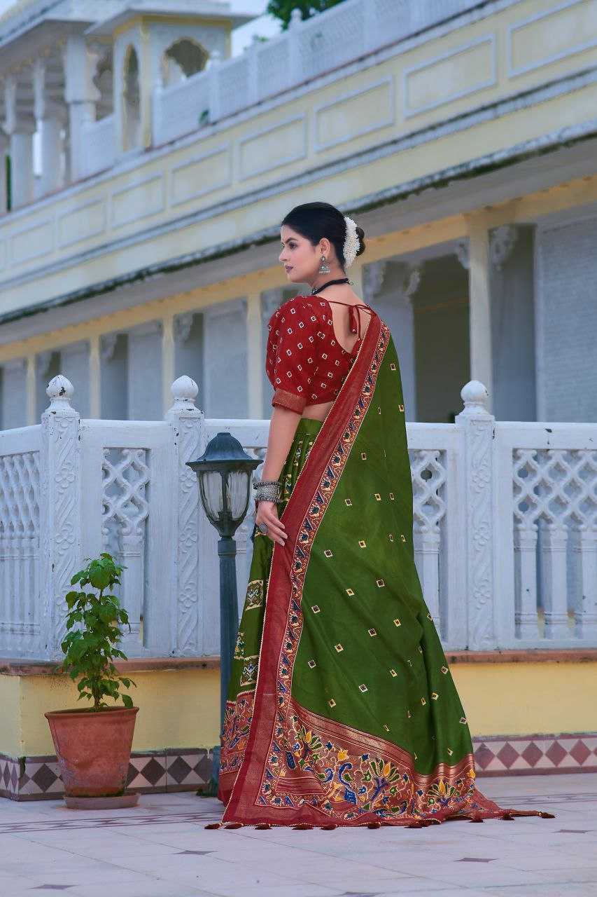 YNF TUSSAR SILK KESH187 Mor LEHENGAS WHOLESALE SILK TRADITIONAL PRINTED BANARASI LEHENGA WITH DUPTTA WEDDING LEHENGAS MANUFACTURER - Deevit International