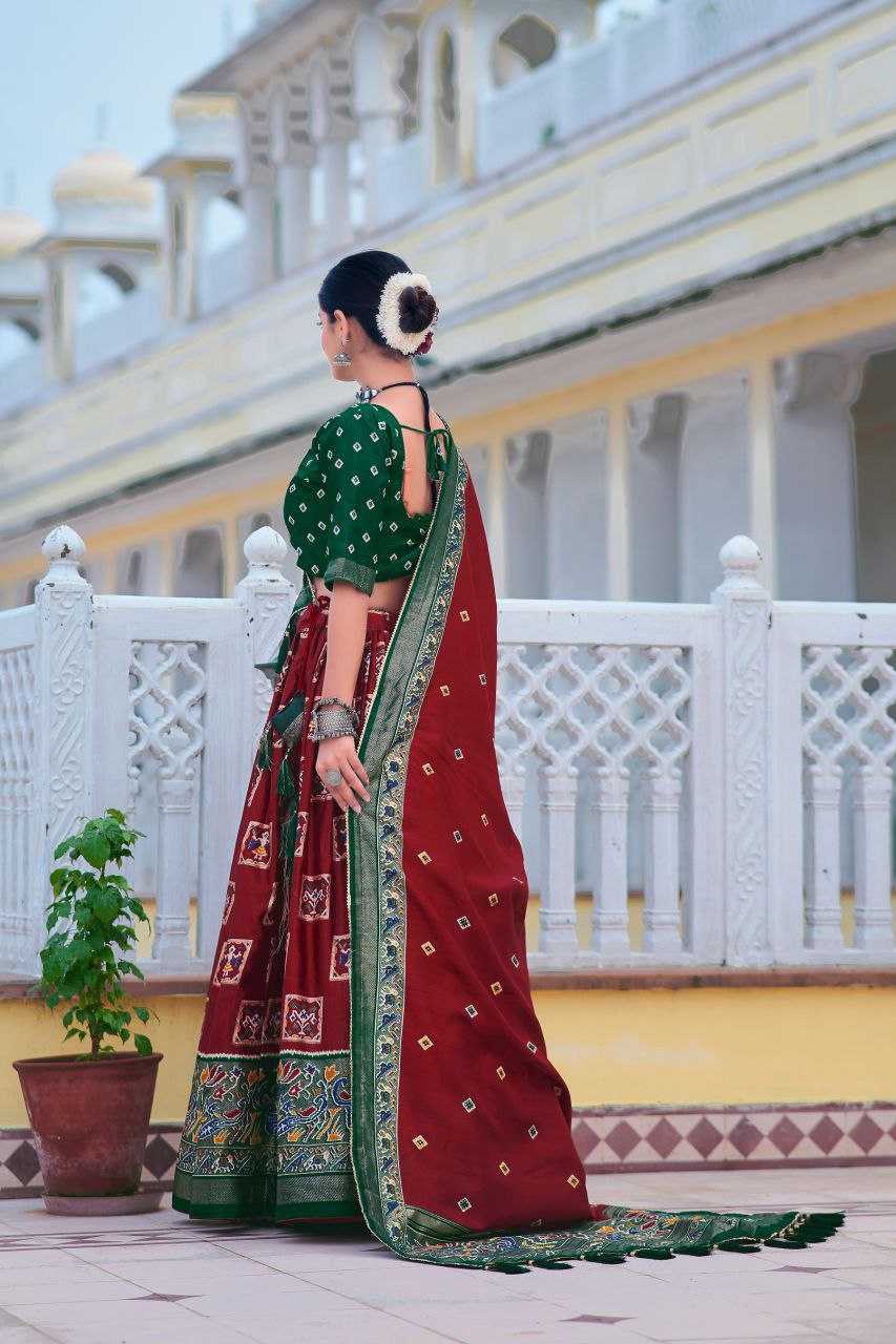 YNF TUSSAR SILK KESH187 Mor LEHENGAS WHOLESALE SILK TRADITIONAL PRINTED BANARASI LEHENGA WITH DUPTTA WEDDING LEHENGAS MANUFACTURER - Deevit International