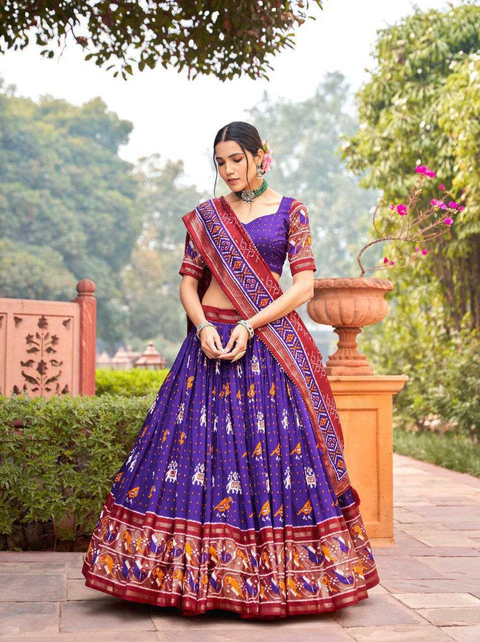 YNF TUSSAR SILK KESH187 Panchi LEHENGAS WHOLESALE SILK TRADITIONAL PRINTED LEHENGA WITH DUPTTA WEDDING LEHENGAS MANUFACTURER - Deevit International