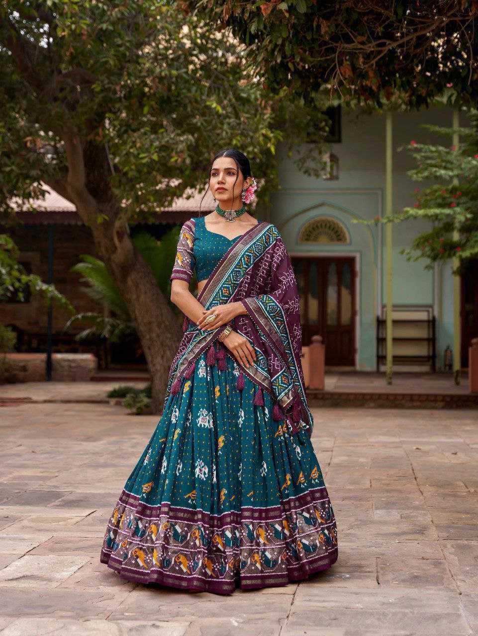 YNF TUSSAR SILK KESH187 Panchi LEHENGAS WHOLESALE SILK TRADITIONAL PRINTED LEHENGA WITH DUPTTA WEDDING LEHENGAS MANUFACTURER - Deevit International