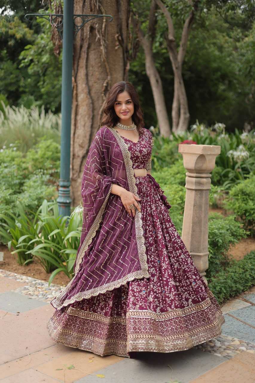 YNF VISCOSE KESH132 7124 LEHENGAS WHOLESALE NET FANCY WEDDING EMBROIDERED LEHENGAS MANUFACTURER