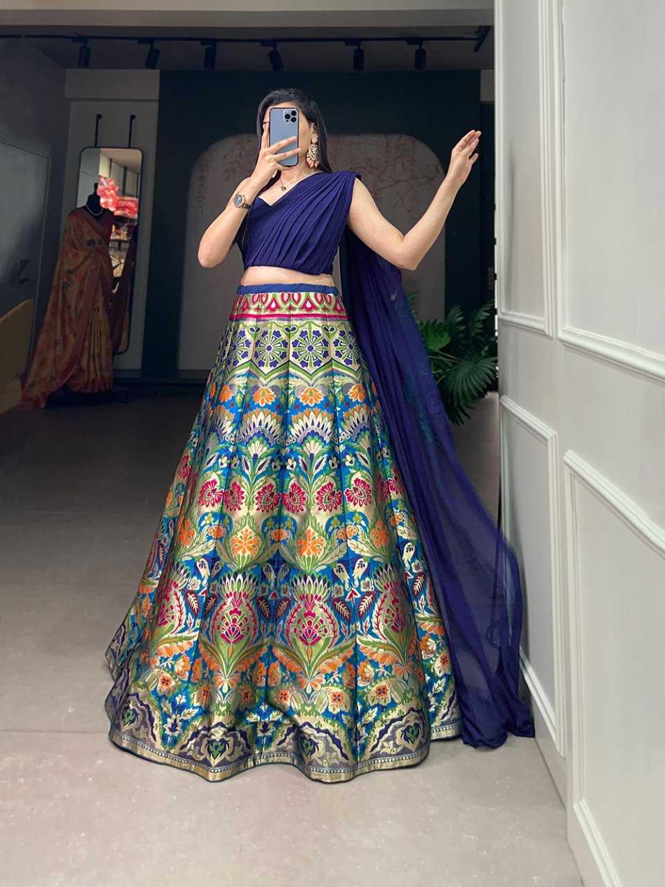 YNF BANARASI SOFT SILK KESH139 2046 LEHENGAS WHOLESALE FANCY SILK WEDDING LEHENGA WITH BLOUSE LEHENGAS MANUFACTURER - Deevit International