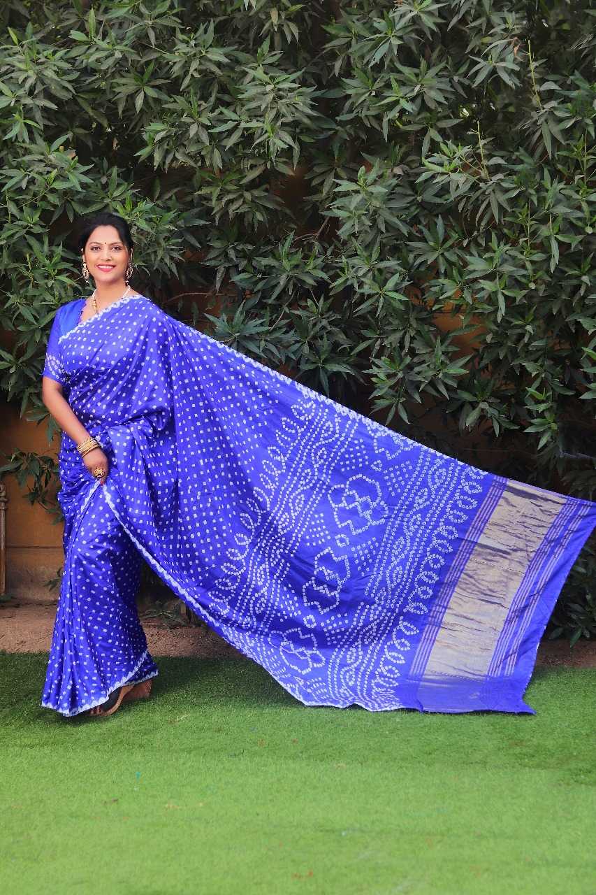 YNF BANDHANI SILK RIN144 SUHASINI SILK SAREES WHOLESALE BANDHANI GAJJI MODAL SILK SAREE FOR WEDDING SAREES MANUFACTURER - Deevit International