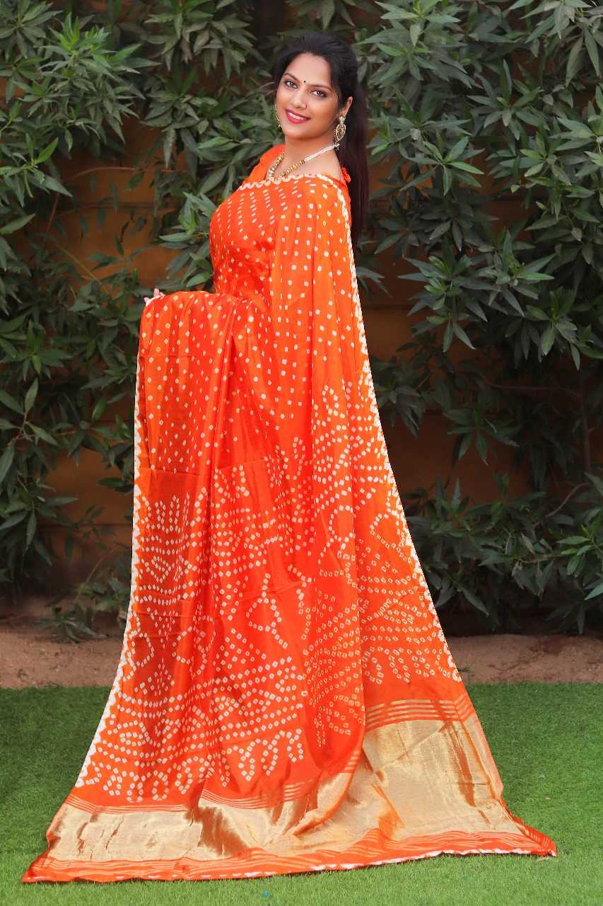 YNF BANDHANI SILK RIN144 SUHASINI SILK SAREES WHOLESALE BANDHANI GAJJI MODAL SILK SAREE FOR WEDDING SAREES MANUFACTURER - Deevit International