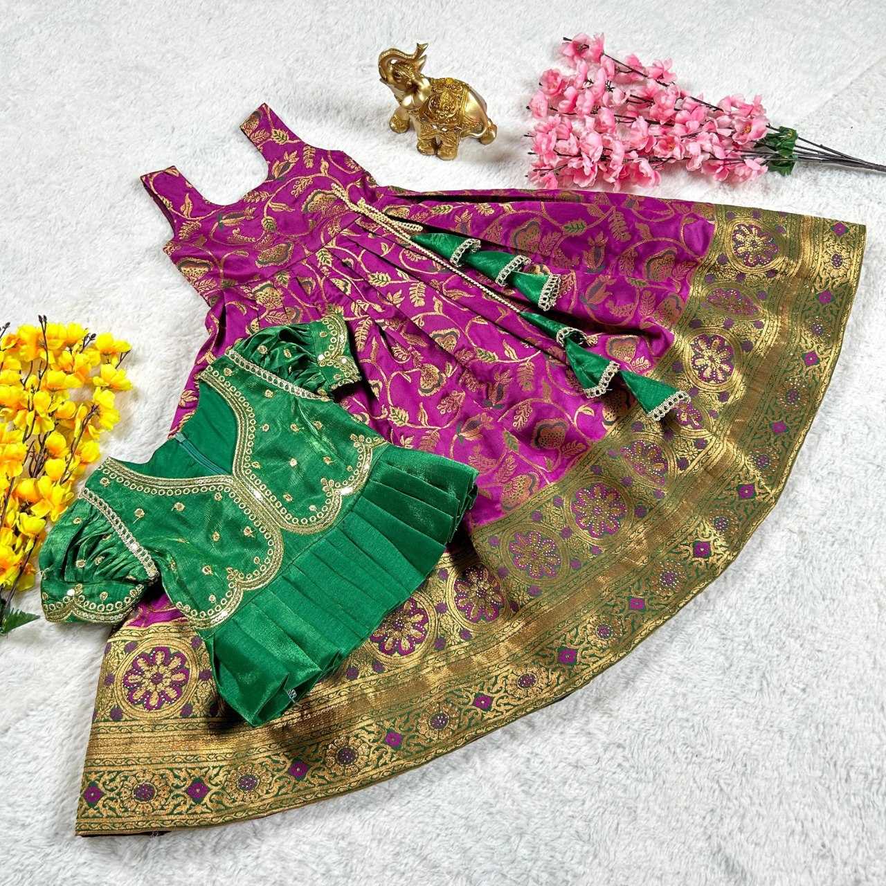 YNF BANGLORI SILK KESH109 RRKT87 KIDS WEAR WHOLESALE KIDS GOWNS MANUFACTURER - Deevit International