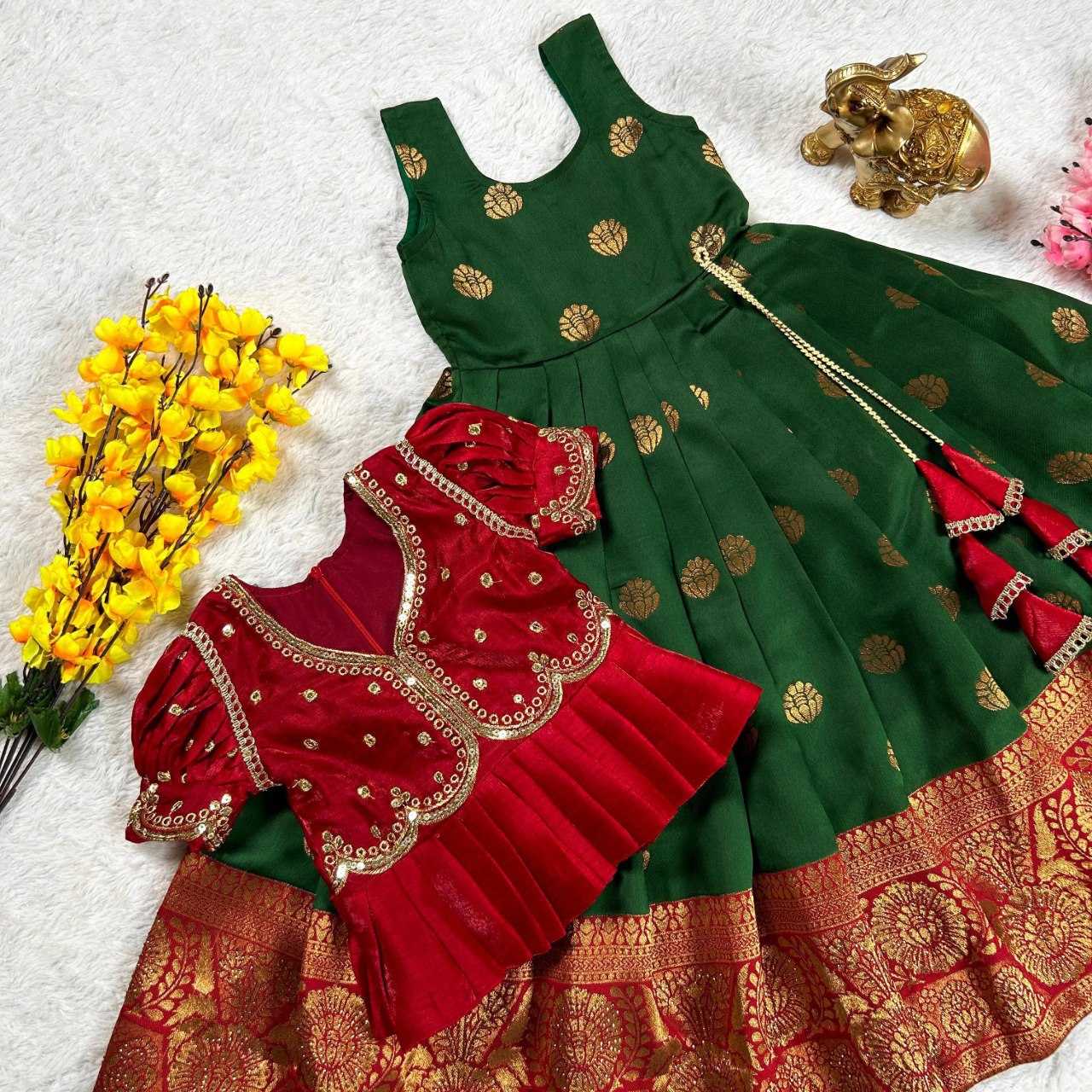 YNF BANGLORI SILK KESH109 RRKT87 KIDS WEAR WHOLESALE KIDS GOWNS MANUFACTURER - Deevit International