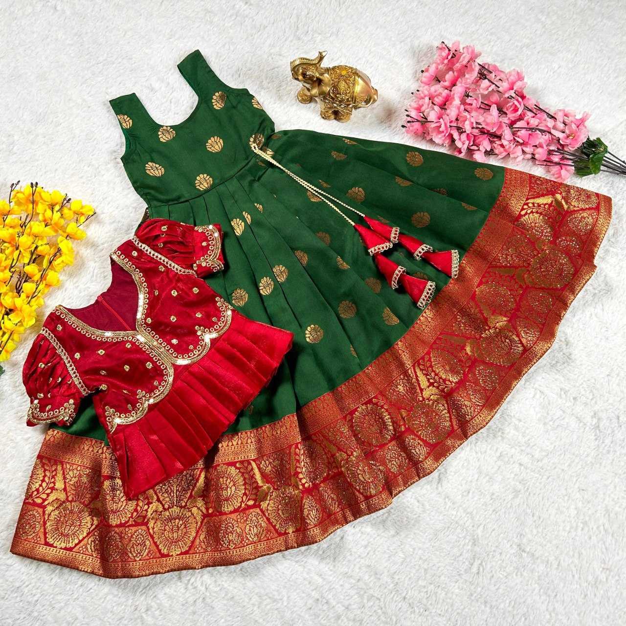 YNF BANGLORI SILK KESH109 RRKT87 KIDS WEAR WHOLESALE KIDS GOWNS MANUFACTURER - Deevit International