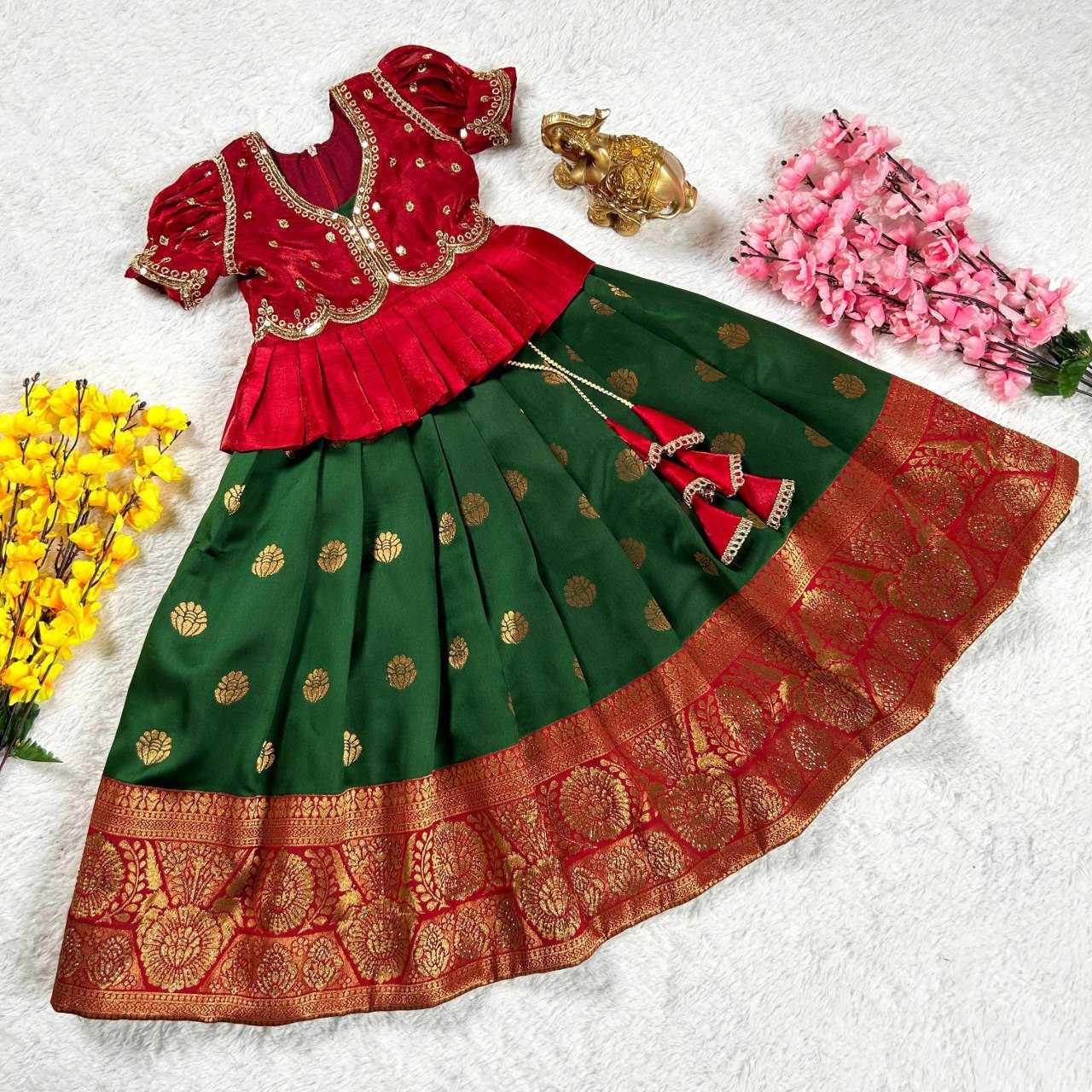 YNF BANGLORI SILK KESH109 RRKT87 KIDS WEAR WHOLESALE KIDS GOWNS MANUFACTURER - Deevit International