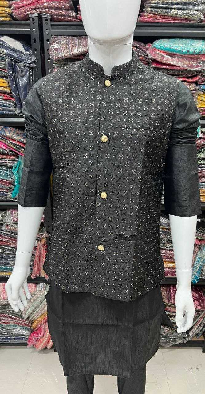 YNF BANGLORI SILK KESH246 SWAYAMVAR WHOLESALE MENS WEAR PATHANI SUIT SILK KURTA MANUFACTURER - Deevit International