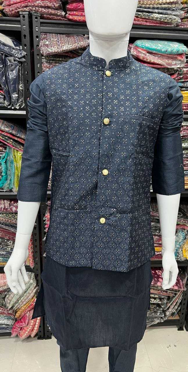 YNF BANGLORI SILK KESH246 SWAYAMVAR WHOLESALE MENS WEAR PATHANI SUIT SILK KURTA MANUFACTURER - Deevit International