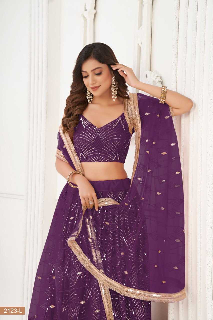 YNF BUTTERFLY NET KESH236 01 LEHENHGA WHOLESALE NET,WEDDING,DESIGNER LEHENGA MANUFACTURER - Deevit International