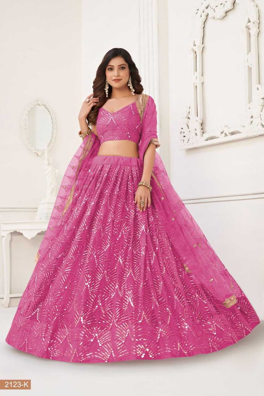 YNF BUTTERFLY NET KESH236 01 LEHENHGA WHOLESALE NET,WEDDING,DESIGNER LEHENGA MANUFACTURER - Deevit International