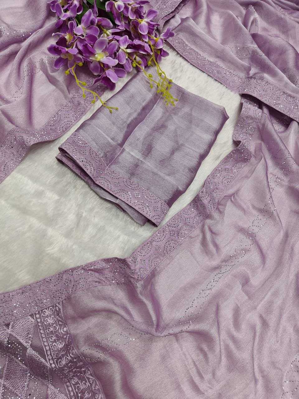 YNF CHIFFON KESH189  PARAMPARA - 4 SAREES WHOLESALE PARTY WEAR CHIFFON EMBROIDERED SAREES MANUFACTURER - Deevit International