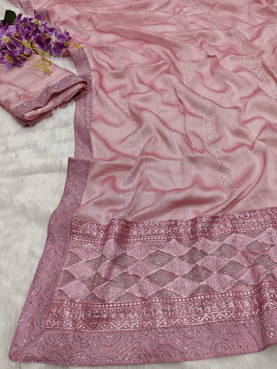 YNF CHIFFON KESH189  PARAMPARA - 4 SAREES WHOLESALE PARTY WEAR CHIFFON EMBROIDERED SAREES MANUFACTURER - Deevit International