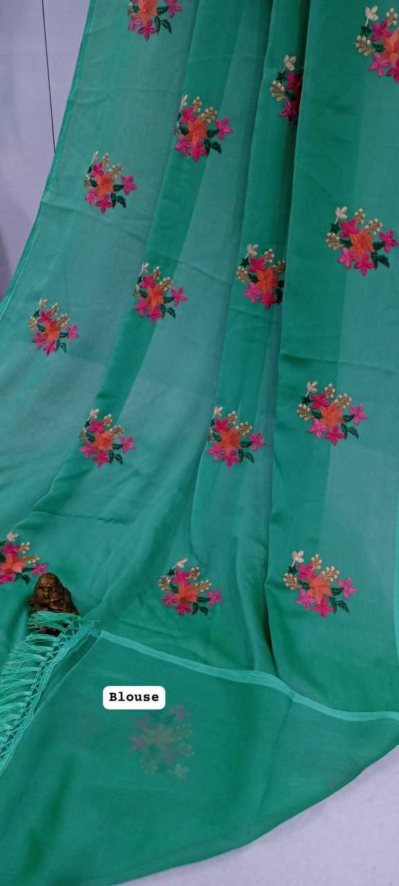 YNF CHIFFON RIN163 RAE45 SAREES WHOLESALE CHIFFON EMBROIDERED BUTTA SAREES MANUFACTURER - Deevit International