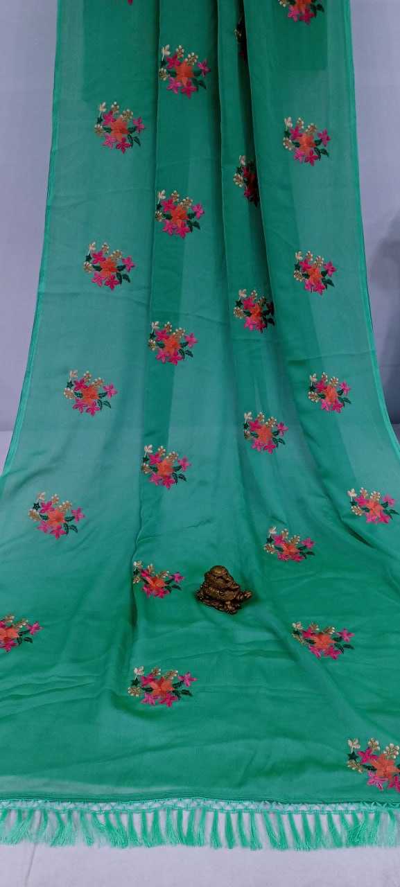 YNF CHIFFON RIN163 RAE45 SAREES WHOLESALE CHIFFON EMBROIDERED BUTTA SAREES MANUFACTURER - Deevit International